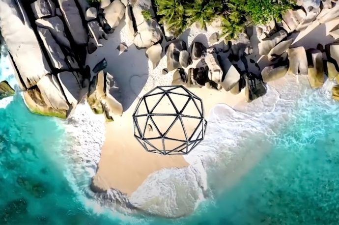 This geometric dome is a modular shelter that can be anything from a greenhouse to a tiny home!