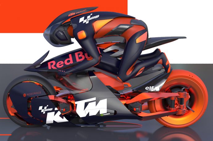 This KTM x Red Bull bike envisions riders using brain machine interface for a 2035 Moto-GP race
