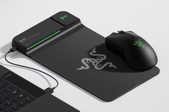 Razer BELiEF holds a portable SSD with a slim mousepad so you never forget your stored data!