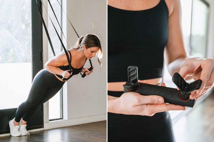 This tiny portable home fitness kit is the size of a water bottle and holds everything you need for a full-body workout!
