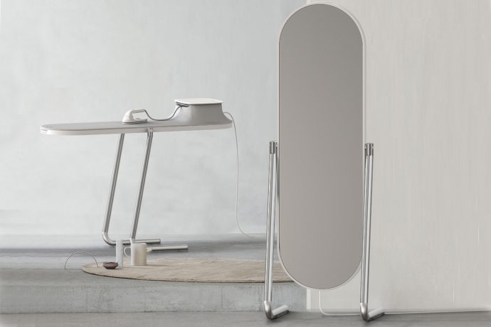 This iron attached to a table doubles up so you’ll never have to hide your ironing board again!