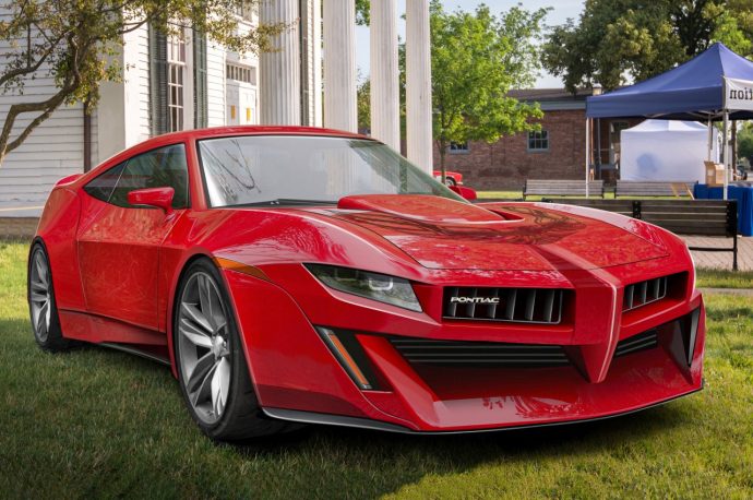 What would the Pontiac Firebird look like if it made a Lamborghini Countach-style comeback in 2021?
