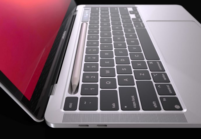 Apple just filed a patent for a new MacBook design with its own integrated Apple Pencil