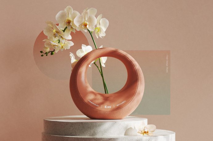 This modern kettlebell merges your living room design with your workout from home routine!