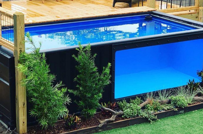 These single-use shipping containers repurposed into swimming pools will bring your backyard to life!