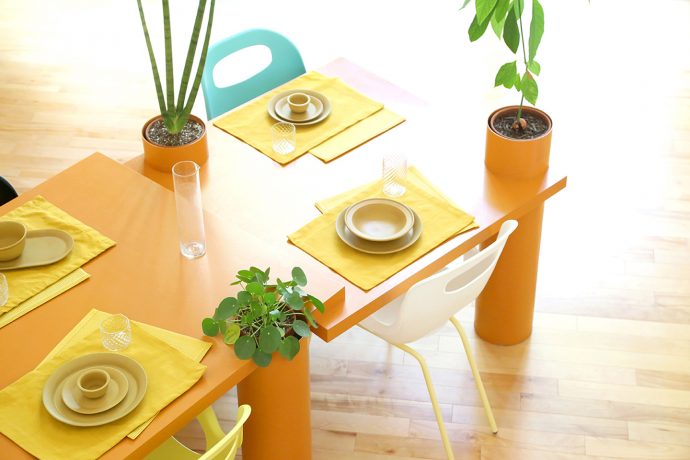 These desks + tables come with built-in cylindrical planters so you can bring your indoor garden to any room!