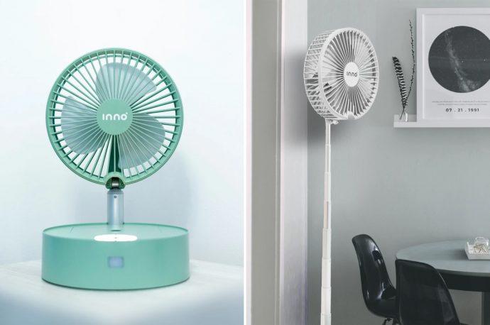 This telescopic portable fan goes from 5 inches to 35 inches, making it the perfect summer essential!