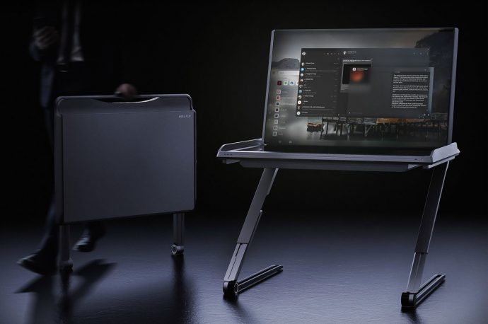 This portable office desk + PC reinvents co-working, giving you an improved open-office layout