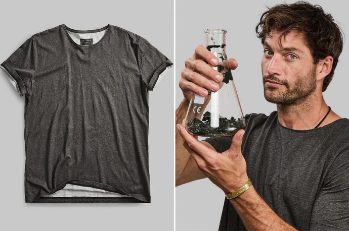 This black algae dyed t-shirt is Vollebak’s latest creation designed to suck carbon-dioxide from the atmosphere!