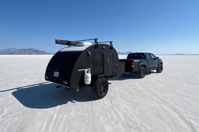 This trailer gives the traditional bean design an upgrade for more comfortable off-road adventures!