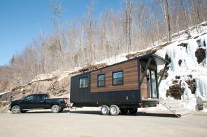 This micro house-on-wheels built to withstand extreme weather conditions was also designed for off-grid living!