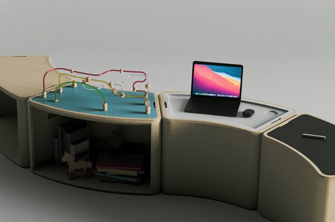 This modular furniture system can be reconfigured endlessly to keep your kids entertained while you work from home!