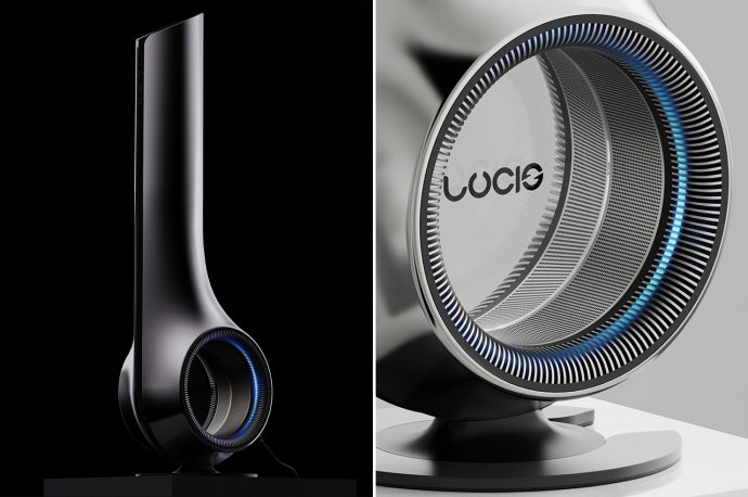 This portable home speaker is a sculptural design that rocks a very Dyson-like aesthetic!