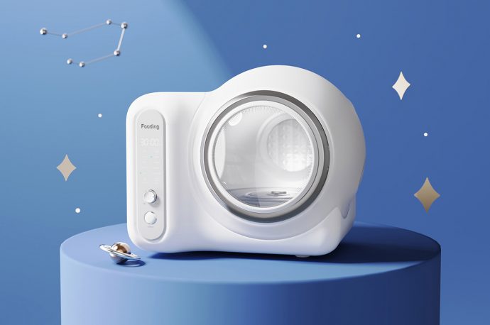 This space-themed kitchen appliance merges a microwave and air fryer for your home fast food cooking needs!