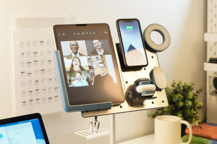 This Zoom-friendly charging station elevates + charges everything from your iPad to your laptop, making it the complete WFH package!