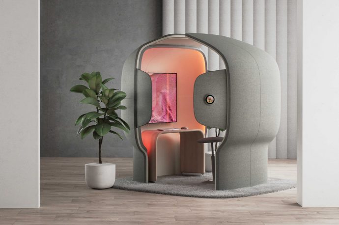 Microsoft’s office pod creates a private working space to help you get away from the noise!