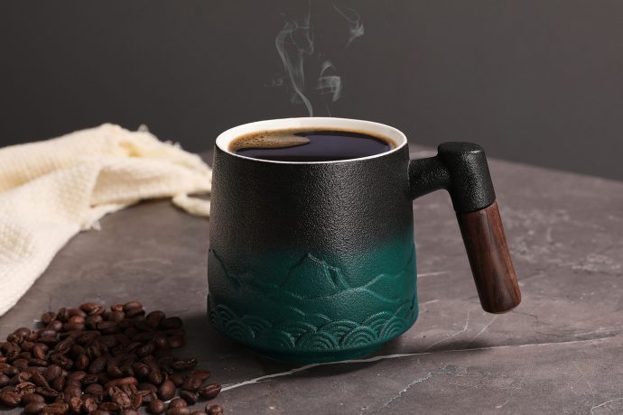 Like posting photos of your coffee on Instagram? This beautifully rustic ceramic + wooden cup is perfect for the gram