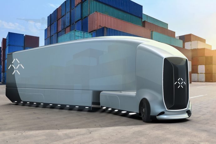 This Faraday Future semi-truck concept makes autonomous vehicles more responsible, communicative, and modular.