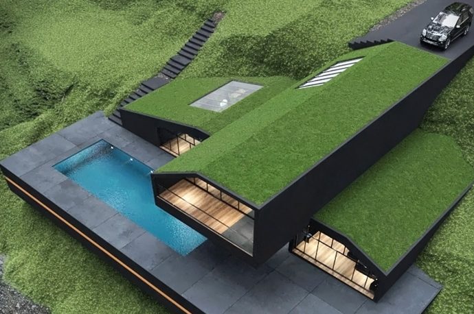 Architecture with green roofs designed to meet the needs of humans and nature alike!