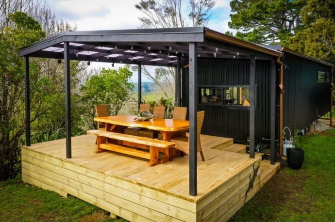 This original tiny home in the countryside is the ultimate freedom from city stress for this couple!