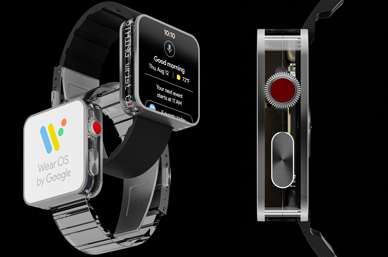 Nothing smartwatch design with transparent sides of the dial has “Nothing”  to hide! - Yanko Design