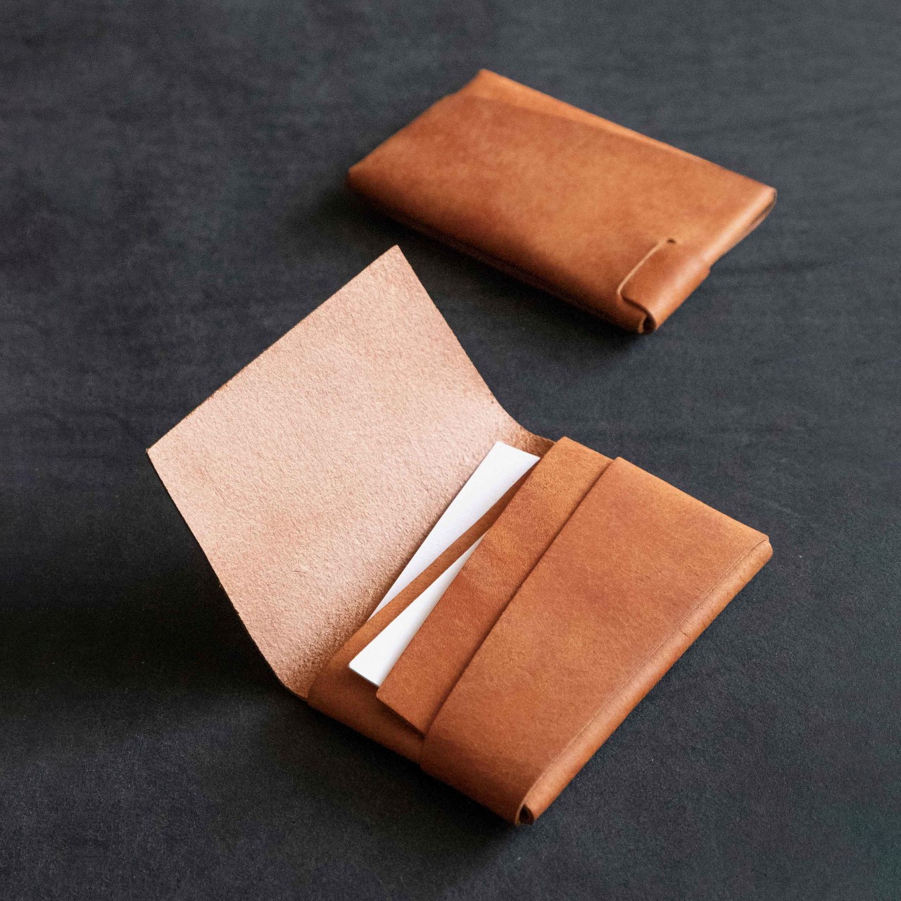 Origami minimal wallet Stitchless leather cards wallet Wrap leather wallet Credit cards folded wallet