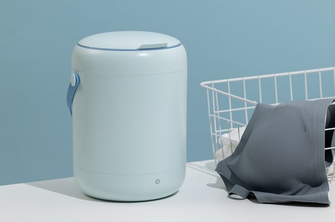 This miniature portable washing machine designed for delicate loads means you have fresh laundry anywhere!