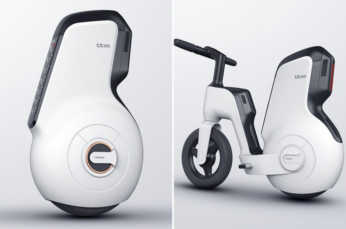 This transforming electric vehicle goes from a two-wheel e-bike into a self-balancing unicycle!