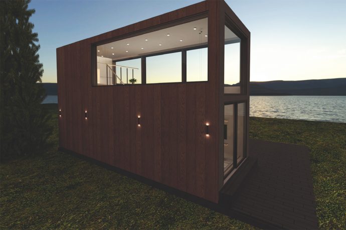 This modern tiny home is all about harvesting & using water sustainably!
