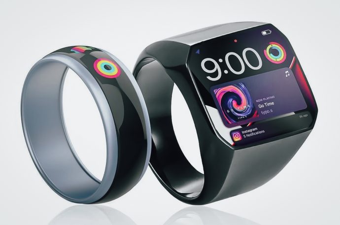 Apple ring concept mimics the Apple watch design to amp up their wearable game up by a notch!