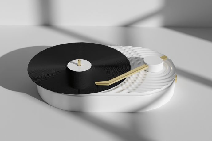 The ‘Ripple’ turntable transforms the idea of sound-waves into actual waves modeled onto the surface
