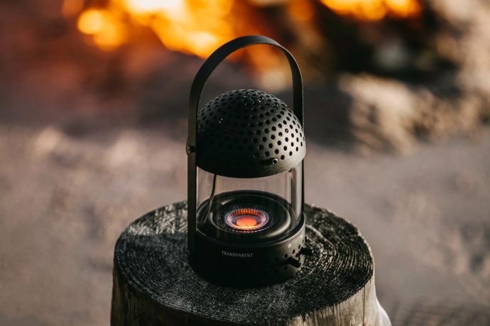 This wireless speaker enchants with its lantern-shaped design and a flickering mood light within it