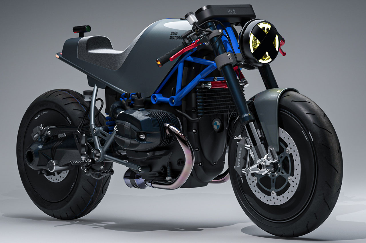BMW Motorrad R9T iD:2 stylized for the Gen-Z uses matte black to