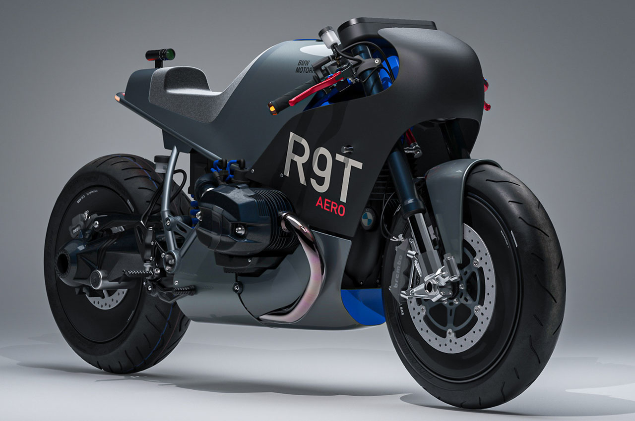 BMW Motorrad R9T iD:2 stylized for the Gen-Z uses matte black to