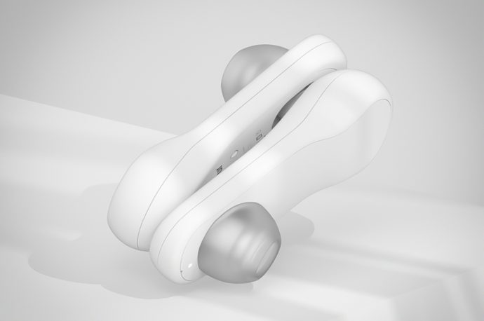 These wireless earbuds attach to one another, removing the dreaded concern of losing a single earbud!