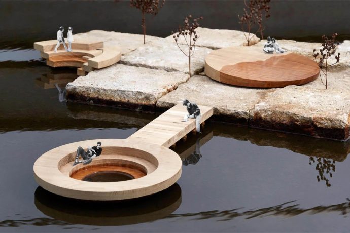 These wooden urban architecture sculptures in Venice are calling for climate action!