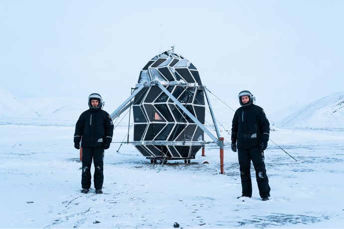 This modular origami tent built by space architects for the moon unfolds into 750 times it size!