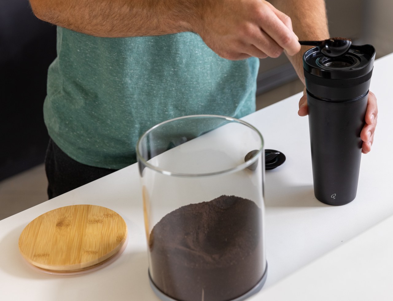 Brewing your coffee in this travel thermos is easier than using a Nespresso