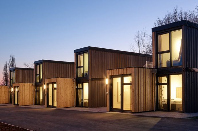 This micro hotel structured from repurposed sea freight containers is energy-efficient and modular for the modern traveler!