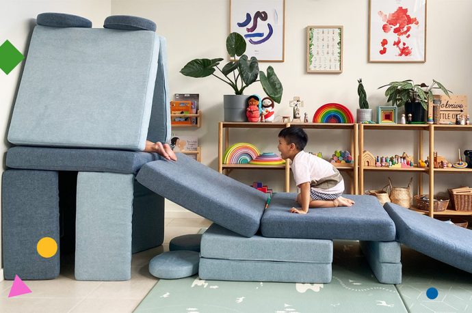 This modular furniture system designed for kids is built to be play-friendly!