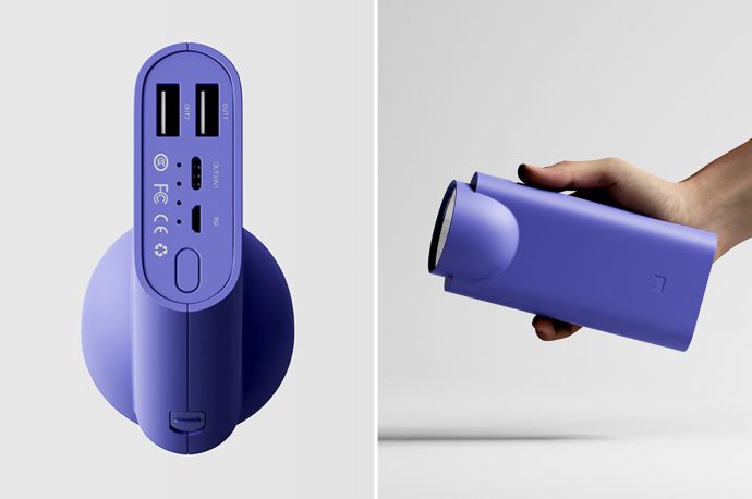 This hybrid camping accessory combines a handheld flashlight with a multi-port power bank!