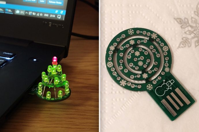 Adorable tiny ‘USB Christmas Tree’ lights up with LEDs as you plug it into your laptop!