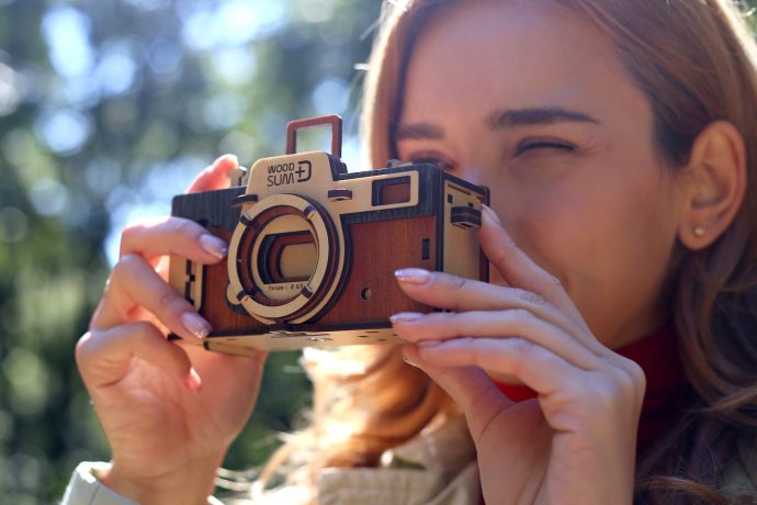 DIY Camera Kit lets you build your own fully functional wooden retro camera from scratch!