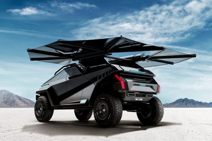 Move over Cybertruck – Thundertruck with bat wing solar awnings is the Batmobile avatar for all off-road adventures