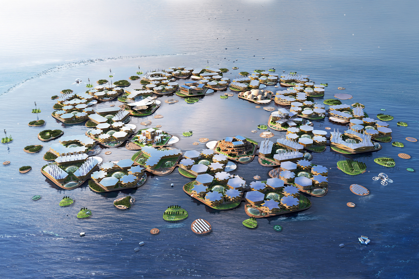 The world’s first floating city designed by BIG & backed by UN can withstand Category 5 hurricans!