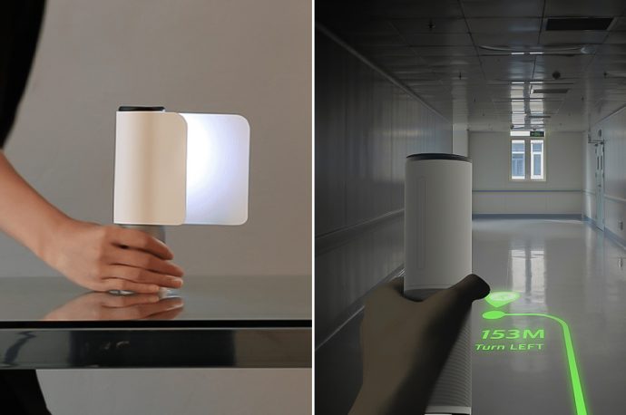 This emergency flashlight doubles as a desk lamp and has built-in sensors to indicate the safest evacuation routes!