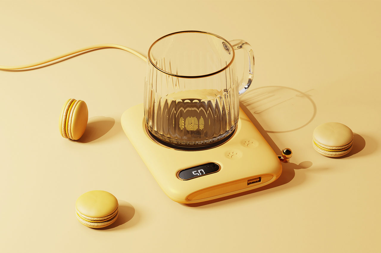 An incredibly cute cup warmer that heats your drink and charges your  smartphone is the new winter essential - Yanko Design