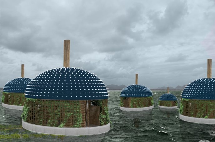 These smart homes are designed to adapt to rising sea levels by mimicking a pufferfish!