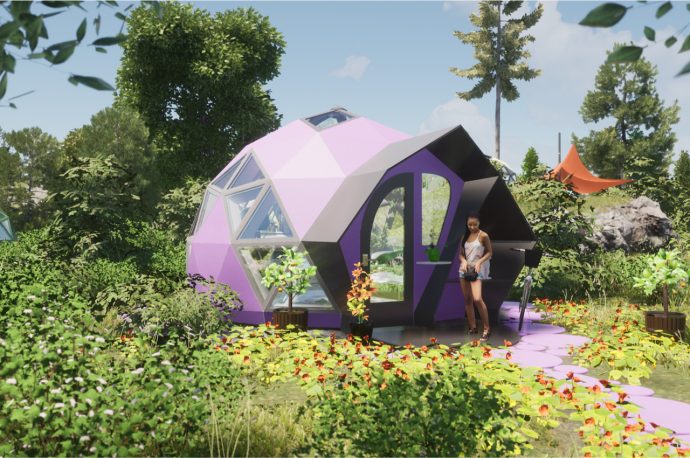 These geodesic domes built from bioceramics are a form of regenerative architecture