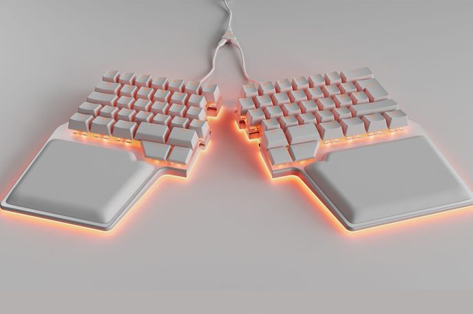 This ergonomic keyboard allows users to customize each key’s placement to improve workflow